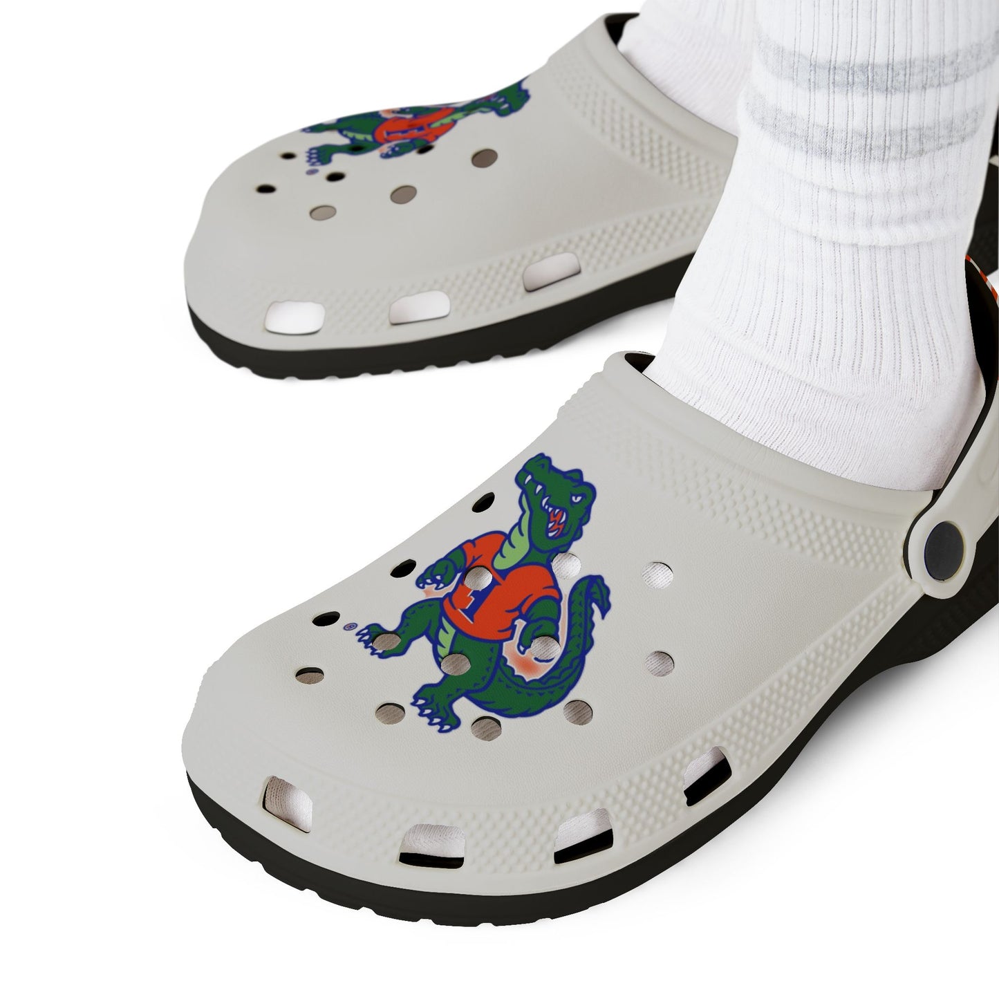 College White Drippy Gators