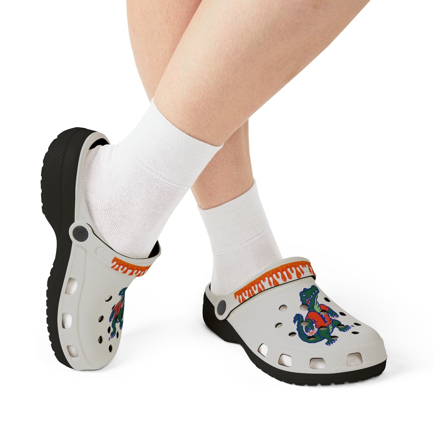 College White Drippy Gators
