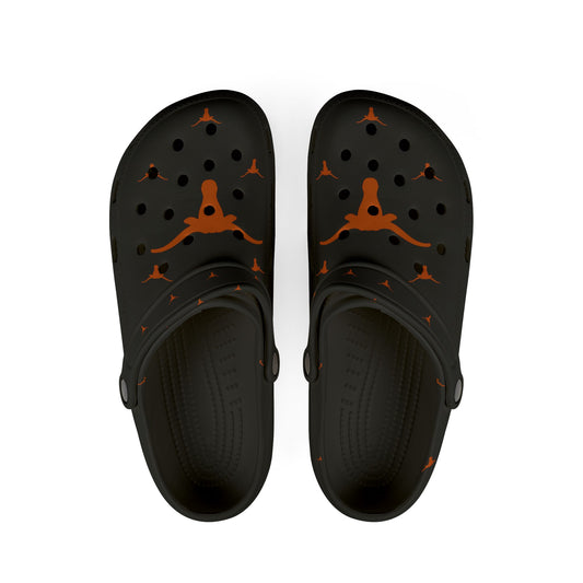 College Black Drippy LongHorns