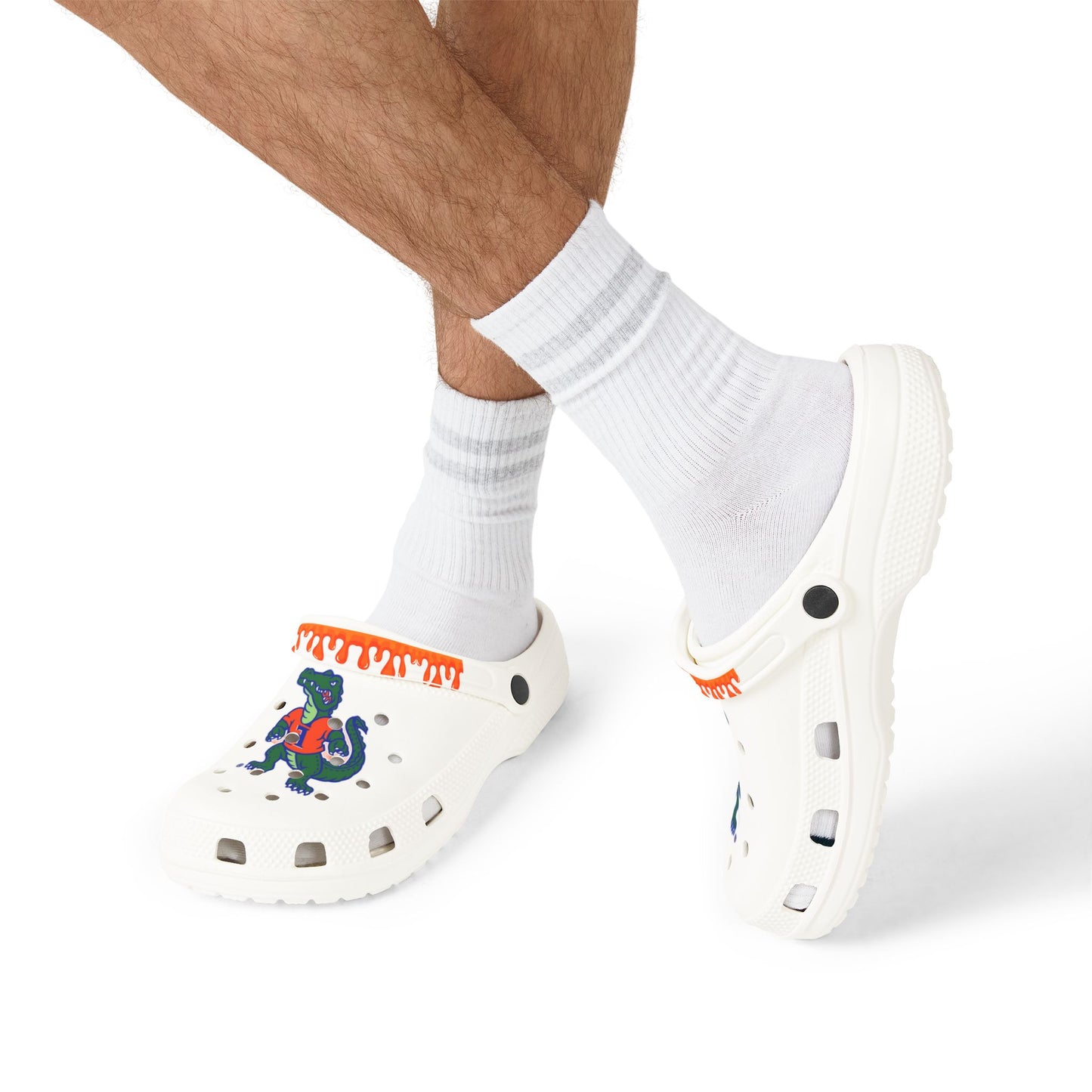 College White Drippy Gators