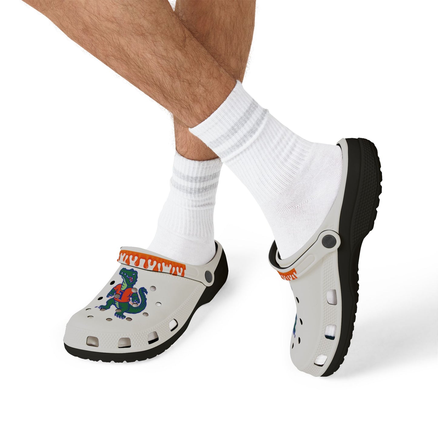 College White Drippy Gators