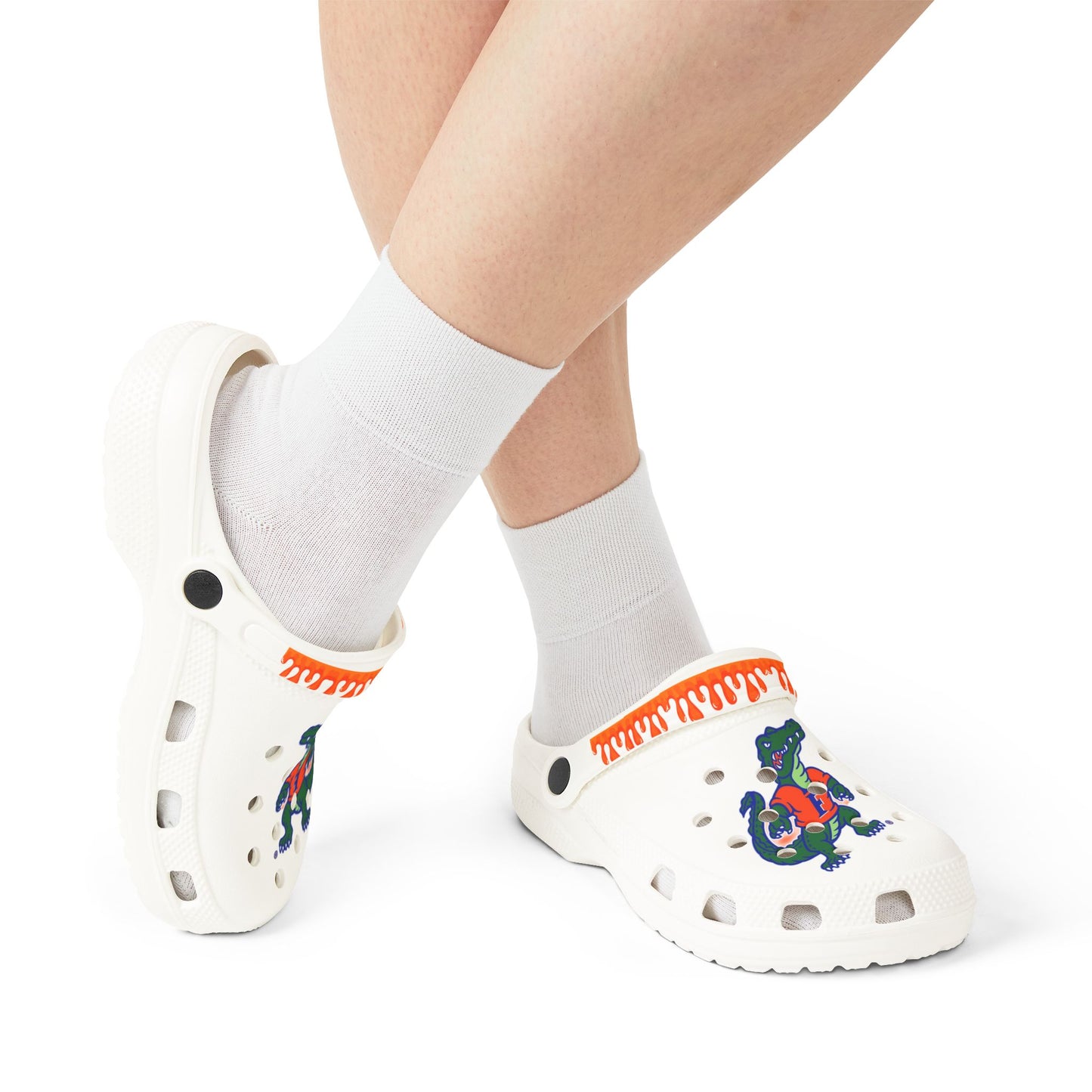 College White Drippy Gators