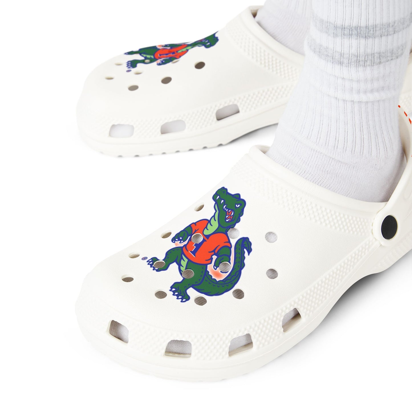 College White Drippy Gators